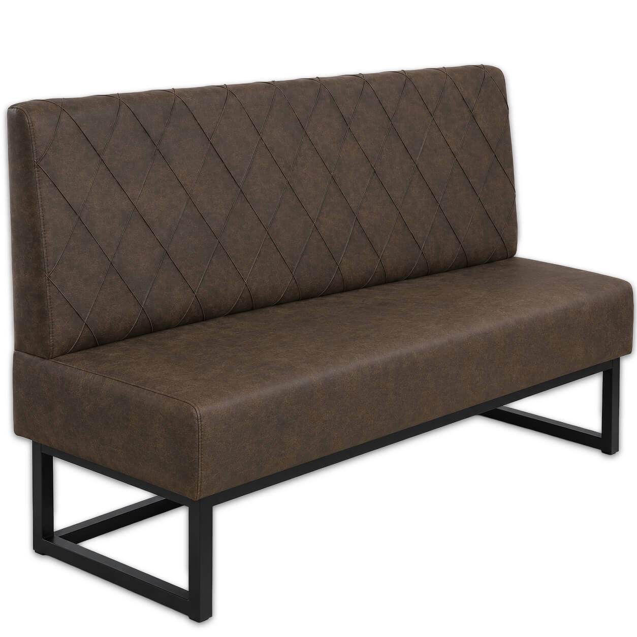 Horeca-Eetbank-TROJE-Bruin-Vintage-Microvezel-160