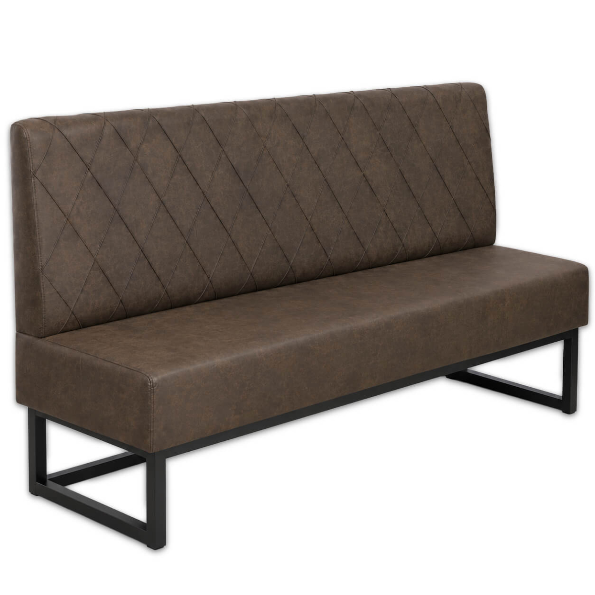 Horeca-Eetbank-TROJE-Bruin-Vintage-Microvezel-180