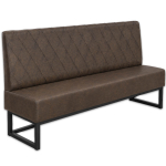 Horeca-Eetbank-TROJE-Bruin-Vintage-Microvezel-200