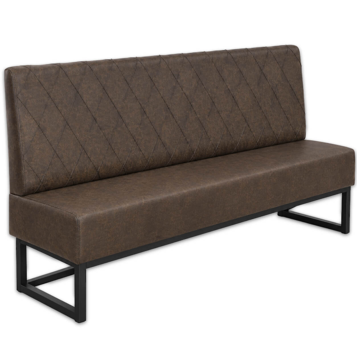Horeca-Eetbank-TROJE-Bruin-Vintage-Microvezel-200