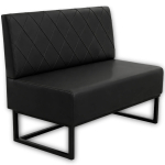 Horeca-Eetbank-Troje-Kunstleer-Zwart-120-cm