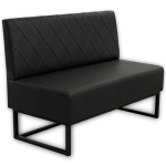 Horeca-Eetbank-Troje-Kunstleer-Zwart-140-cm