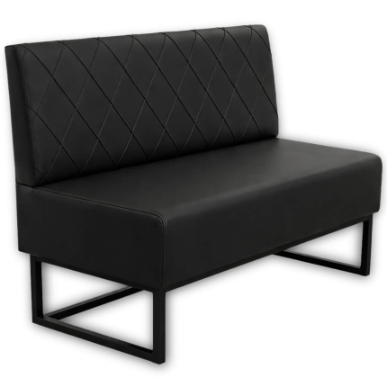 Horeca-Eetbank-Troje-Kunstleer-Zwart-140-cm