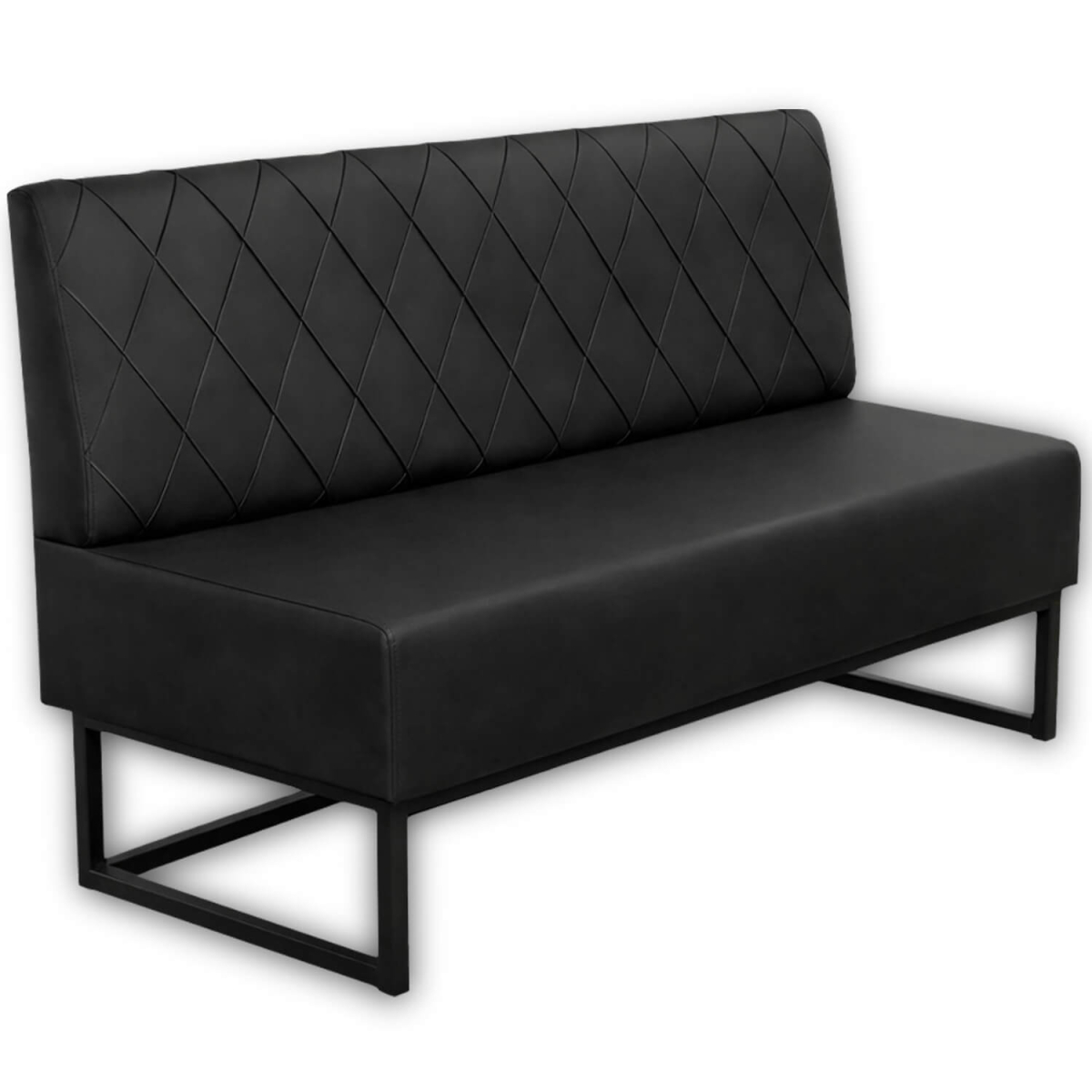 Horeca-Eetbank-Troje-Kunstleer-Zwart-160-cm