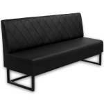 Horeca-Eetbank-Troje-Kunstleer-Zwart-180-cm