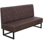 Horeca-Eetbank-Troje-Vintage-Microvezel-Bruin-160-cm