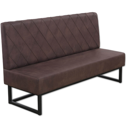 Horeca-Eetbank-Troje-Vintage-Microvezel-Bruin-160-cm