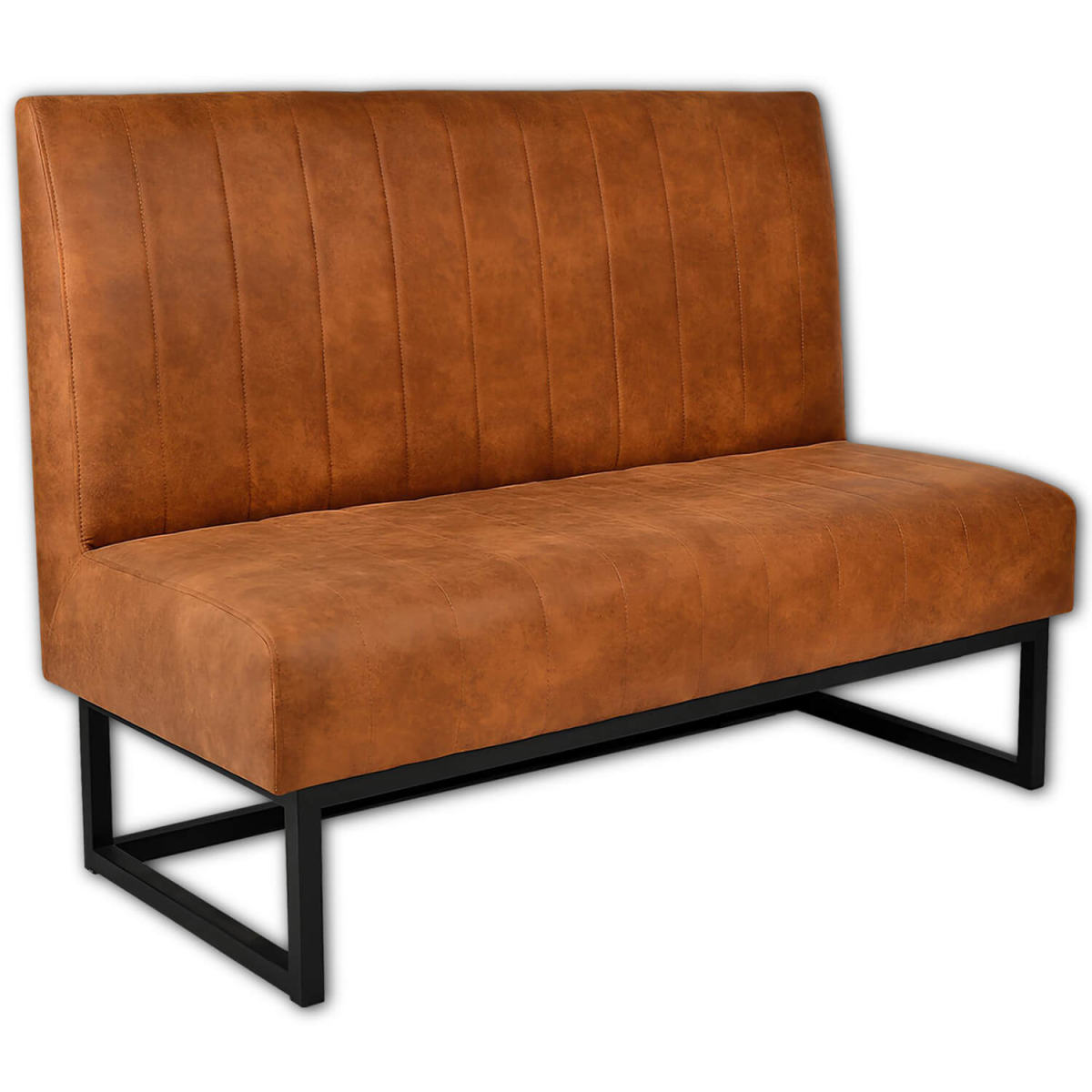 Horeca-Eetbank-VESLA-Cognac-Vintage-Microvezel-140-cm