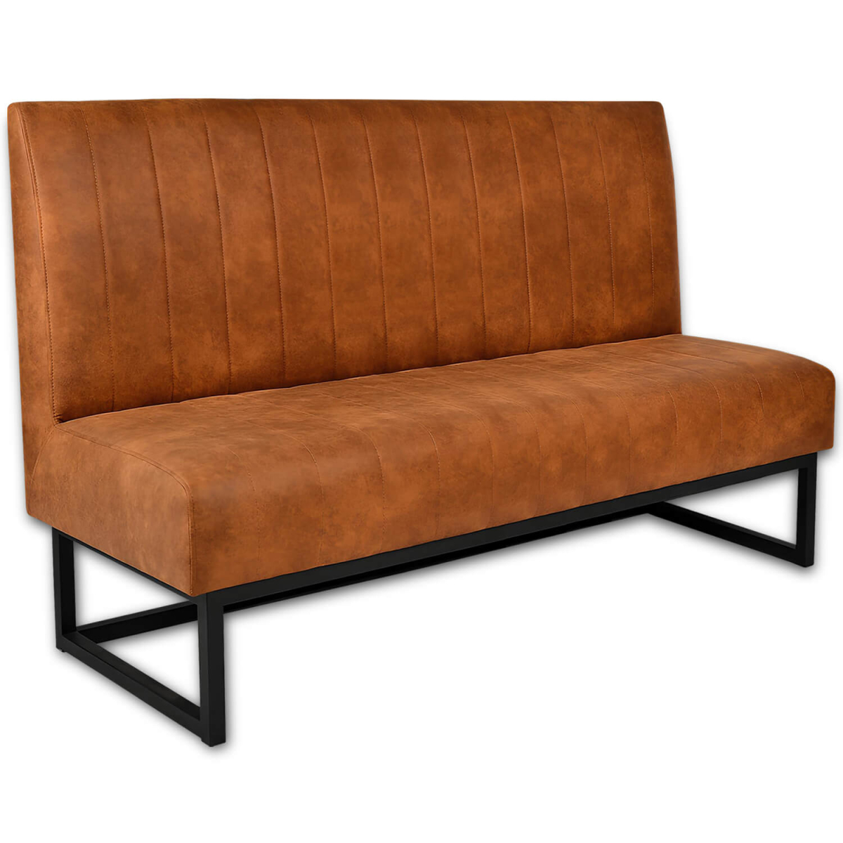 Horeca-Eetbank-VESLA-Cognac-Vintage-Microvezel-160-cm