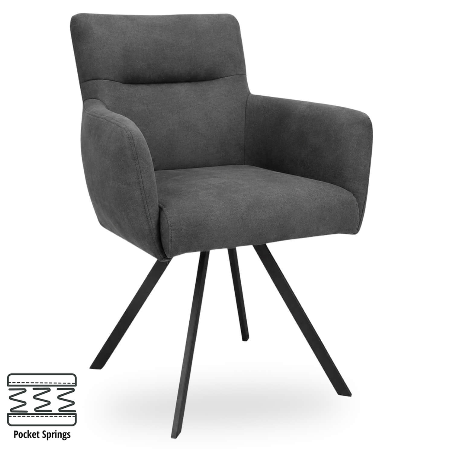 Horeca-Fauteuil-KATE-Grijs-Microvezel