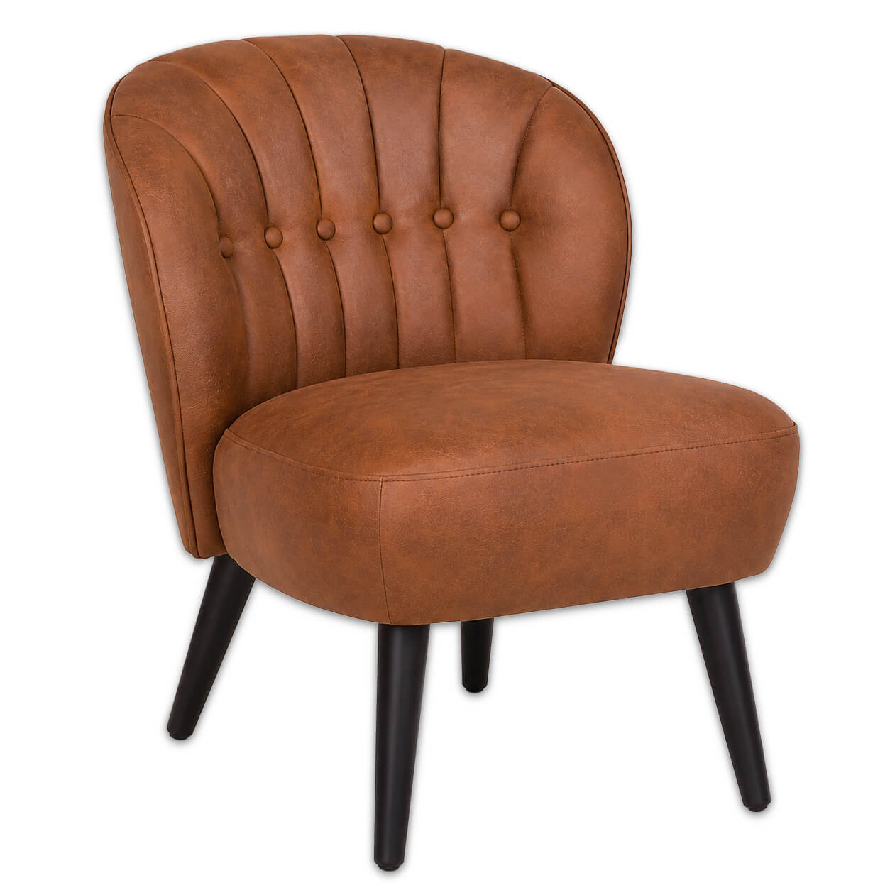 Horeca-Fauteuil-Lounge-Stoel-BELLINI-Cognac-Microvezel