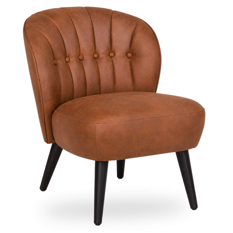 Horeca-Fauteuil-Lounge-Stoel-BELLINI-Cognac-Microvezel