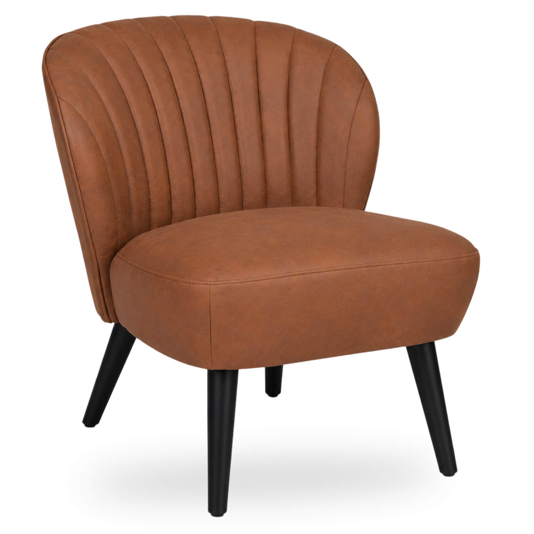 Horeca-Fauteuil-Lounge-Stoel-JULIA-Cognac-Microvezel
