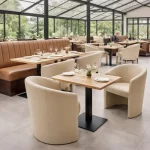 Horeca-Fauteuil-PRAG-creme-Kunstleer