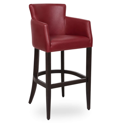 Horeca Wooden Bar Armchair - Omega - Artificial Leather