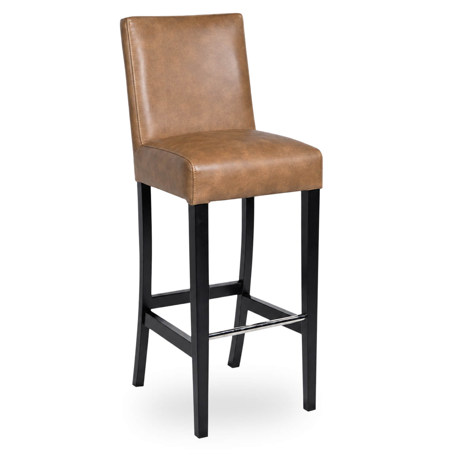 Horeca-Houten-Barstoel-JARNO-Ary-Cognac-Kunstleer