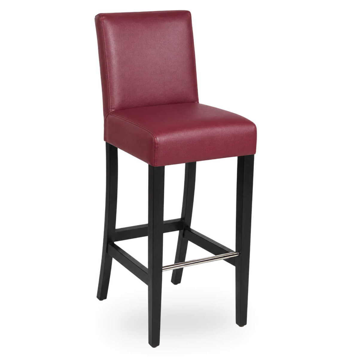 Horeca-Houten-Barstoel-JARNO- Bordeaux Kunstleer Horeca Wooden Bar Chair - Jarno - Artificial Leather - Image 1