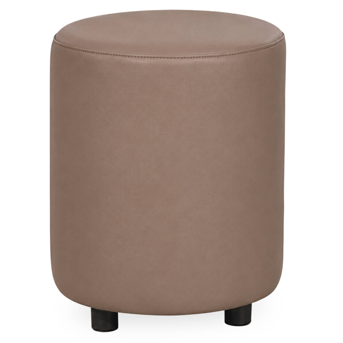 Horeca-Poef-Rond-Taupe-Kunstleer