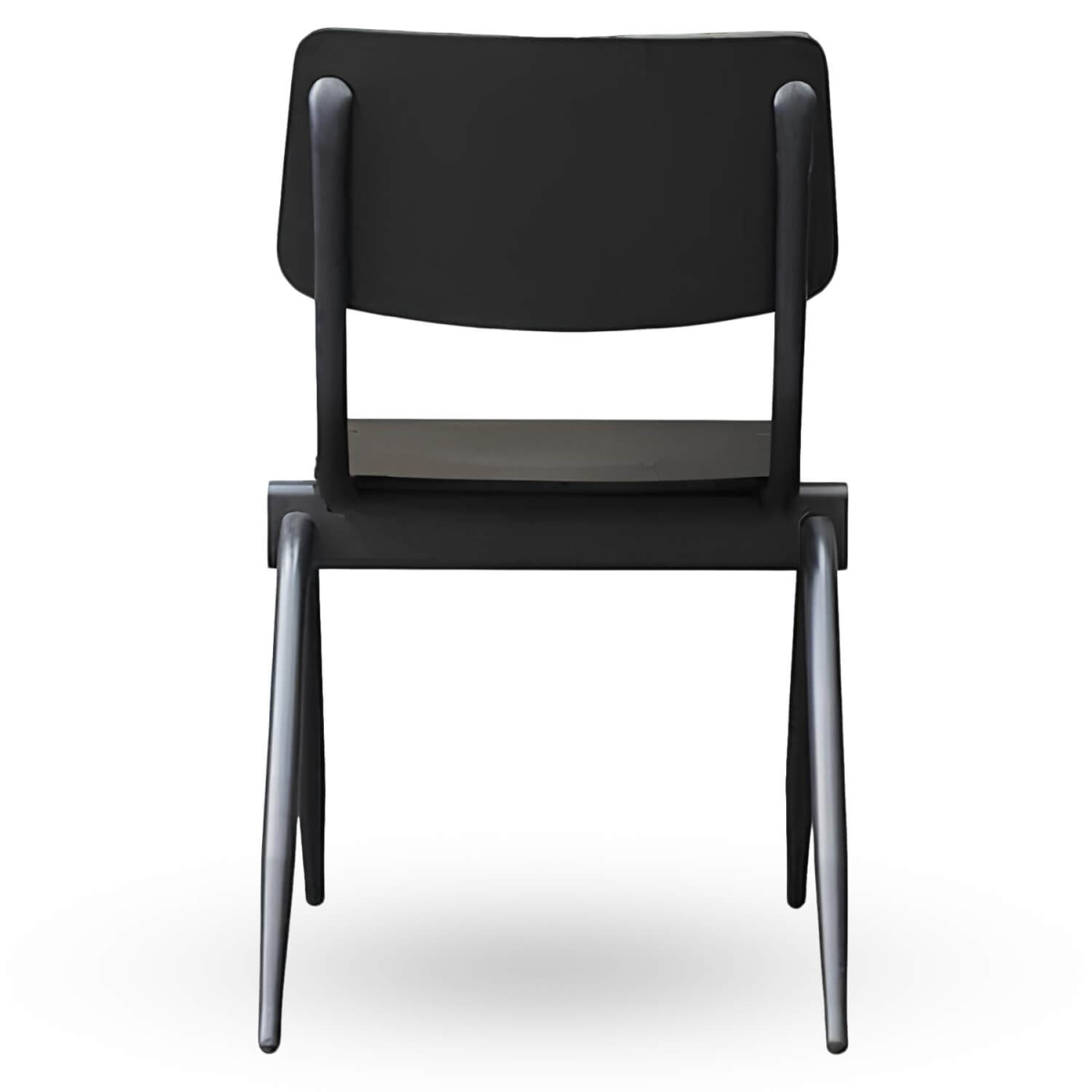 Stapelbare-Schoolstoel-OXFORD-Zwart-Hout-A