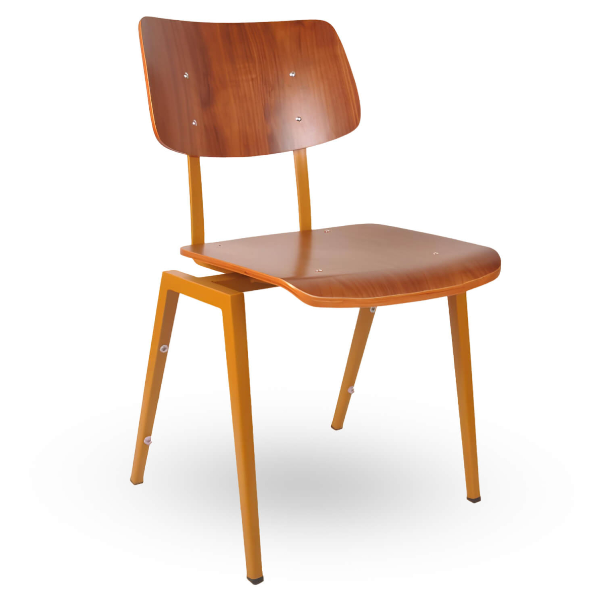 Stapelbare-Schoolstoel-URBAN-Bruin-Hout-Oker-Legs Stapelbare-Schoolstoel-URBAN-Bruin-Hout-Oker-Legs
