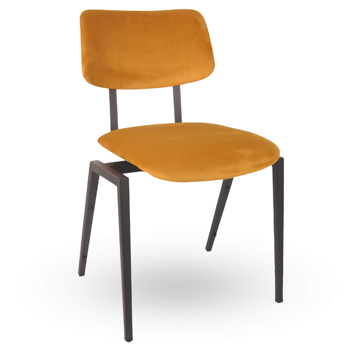 Stapelbare-Schoolstoel-URBAN-Oker-Velvet-Fluweel Stapelbare-Schoolstoel-URBAN-Oker-Velvet-Fluweel