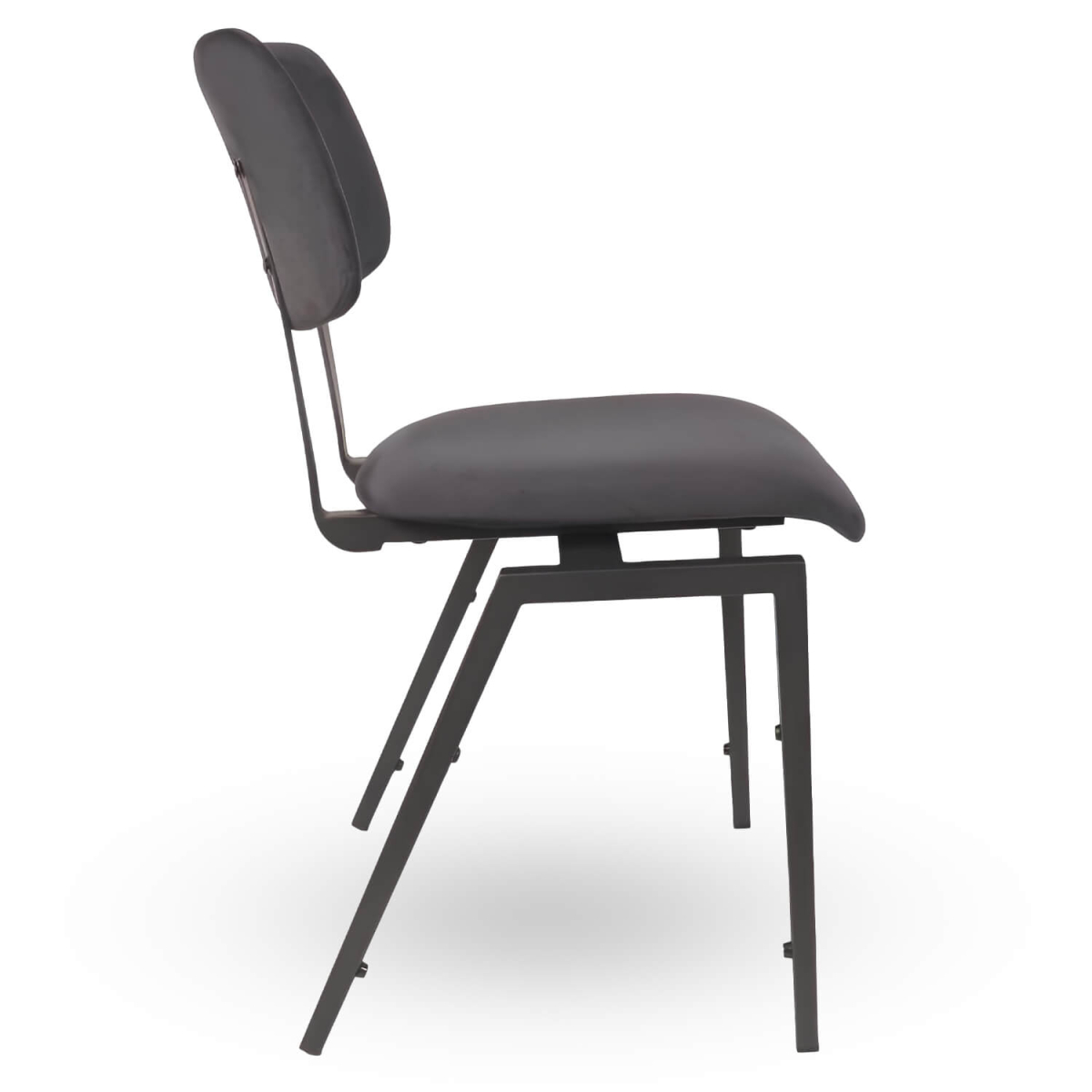 Stapelbare-Schoolstoel-URBAN-Zwart-Velvet-Fluweel-Z