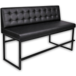 Horeca-Bar-Eetbank-Alaska-Kunstleer-Zwart-150-cm