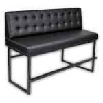 Horeca-Bar-Eetbank-Alaska-Kunstleer-Zwart-160-cm