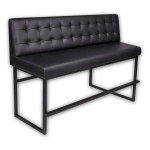 Horeca-Bar-Eetbank-Alaska-Kunstleer-Zwart-180-cm