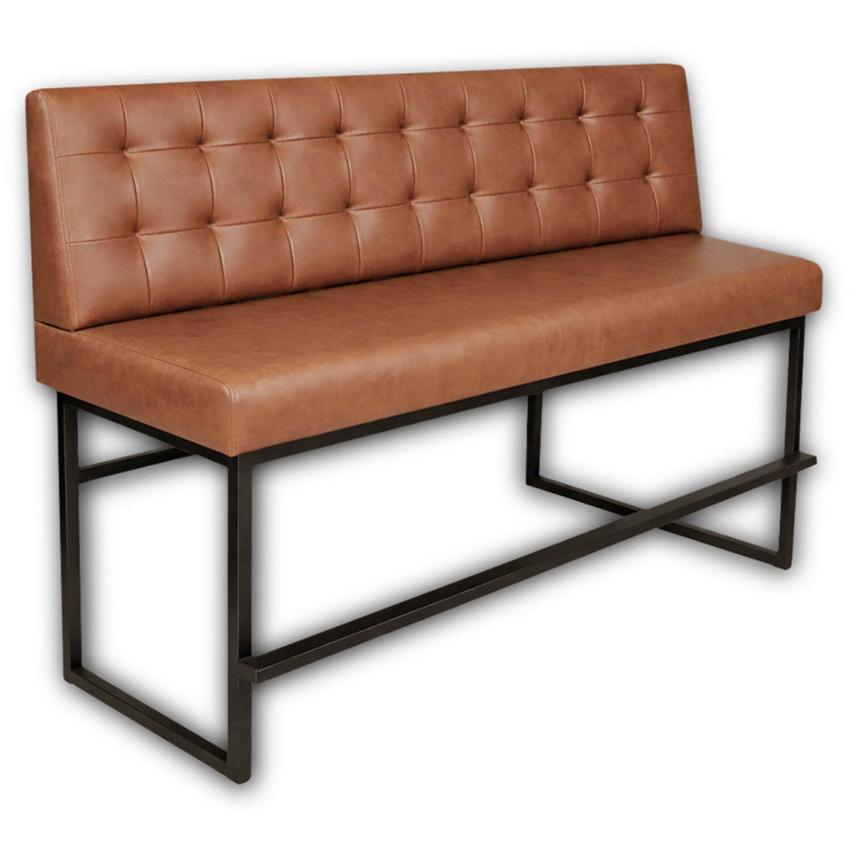 Horeca-Eetbank-ALASKA-Cognac-Kunstleer-160