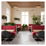 Horeca-Eetbank-Set-RIVORA-Bordeaux-Velvet-Fluweel (1)