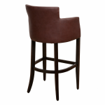 Horeca-Houten-Bar-Armstoel-OMEGA-Bruin-Kunstleer1