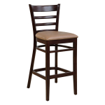 Horeca-Houten-Barstoel-RIVA-Taupe-Kunstleer
