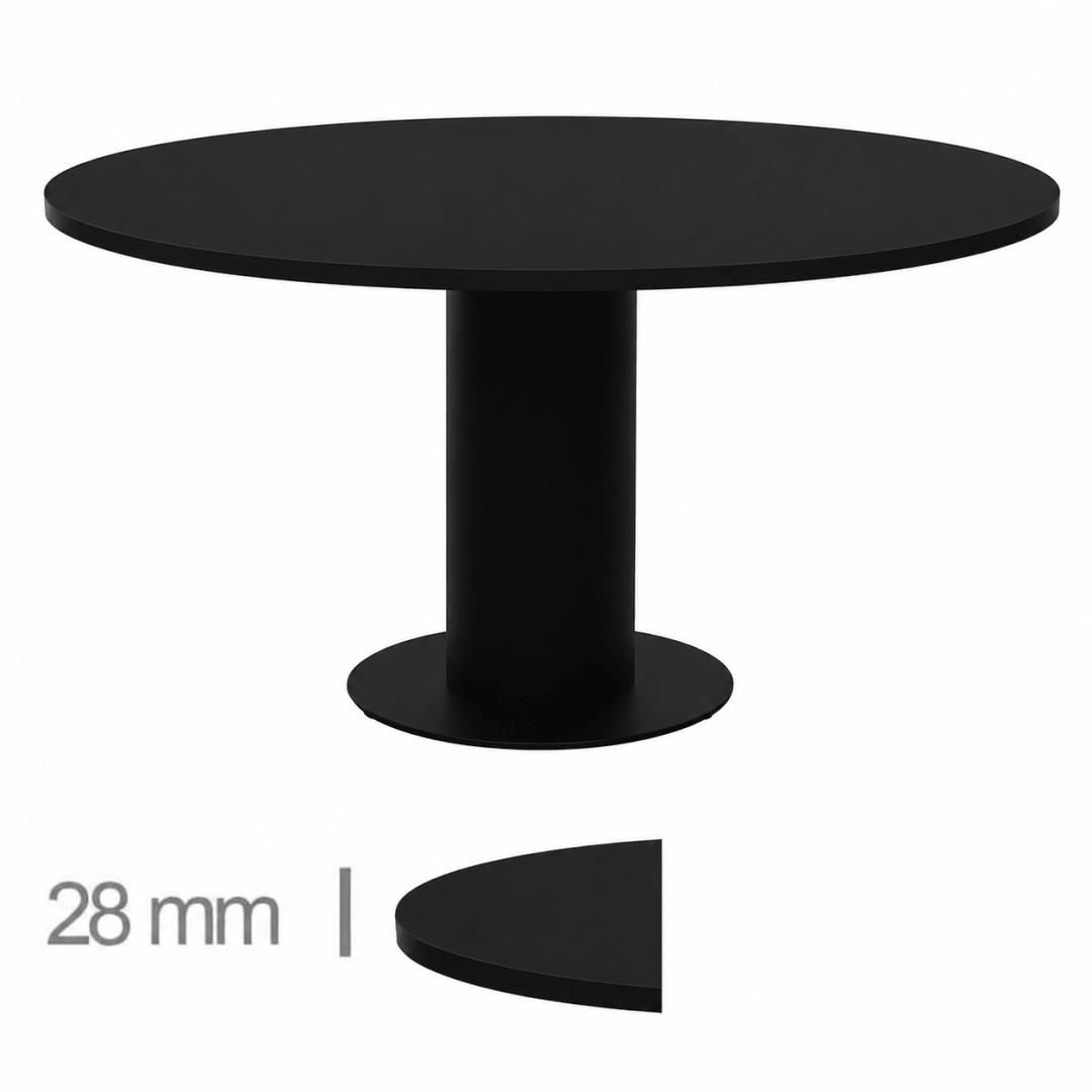 Horeca-Ronde-Tafel-Met-Onderstel-MADRID-Zwart-Ø110-cm-1