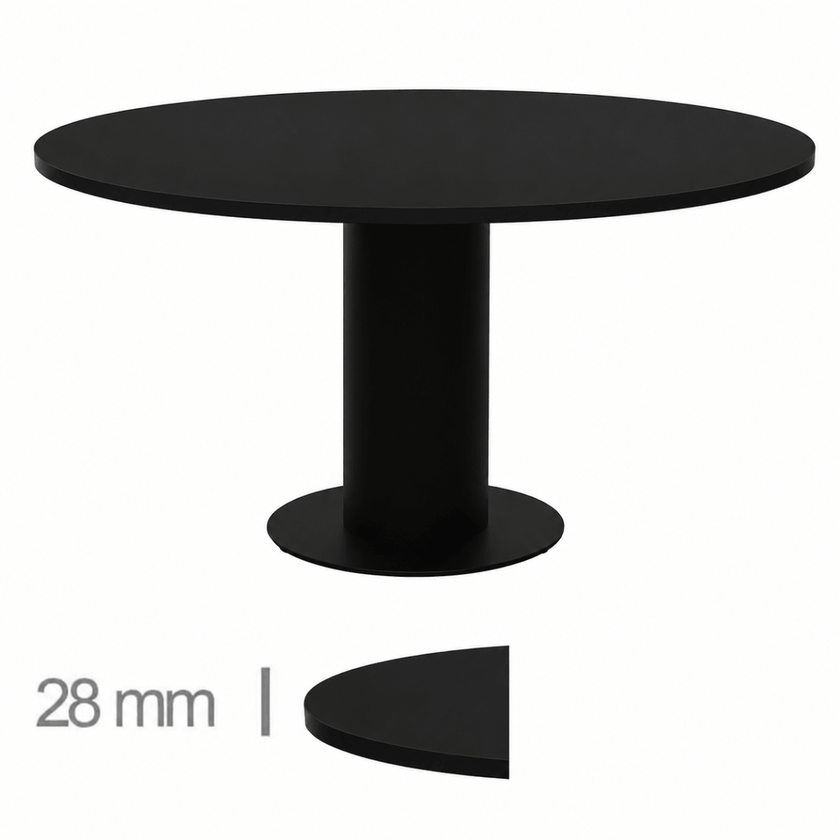 Horeca-Ronde-Tafel-Met-Onderstel-MADRID-Zwart-Ø110-cm-1