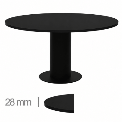 Horeca-Ronde-Tafel-Met-Onderstel-MADRID-Zwart-Ø110-cm-1