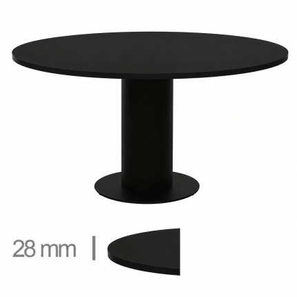 Horeca-Ronde-Tafel-Met-Onderstel-MADRID-Zwart-Ø110-cm-1