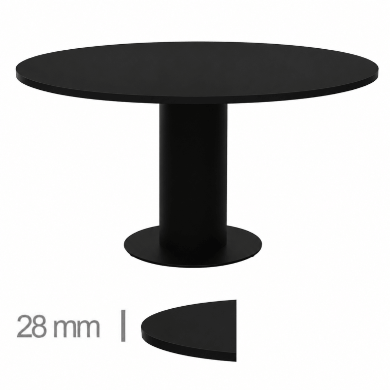 Horeca-Ronde-Tafel-Met-Onderstel-MADRID-Zwart-Ø110-cm-1