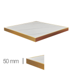 Horeca-Tafelblad-FAUX-MARMER-WIT-EDGE-GOUD-5cm-Dik