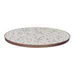 Horeca-Tafelblad-Rond-FAUX-MARMER-ABRUZZO-EDGE-KOPER-R60x3cm-Dik