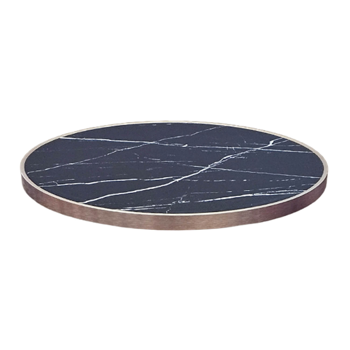 Horeca-Tafelblad-Rond-FAUX-MARMER-ZWART-EDGE-KOPER-3-cm-Dik-1