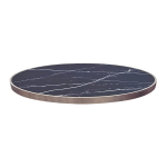 Horeca-Tafelblad-Rond-FAUX-MARMER-ZWART-EDGE-KOPER-R60x3cm-Dik