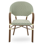 Terrasstoel-NAPELS-Armleuning-Stapelbaar-Groen-Creme-V