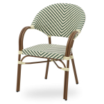 Terrasstoel-NAPELS-Armleuning-Stapelbaar-Groen-Creme1