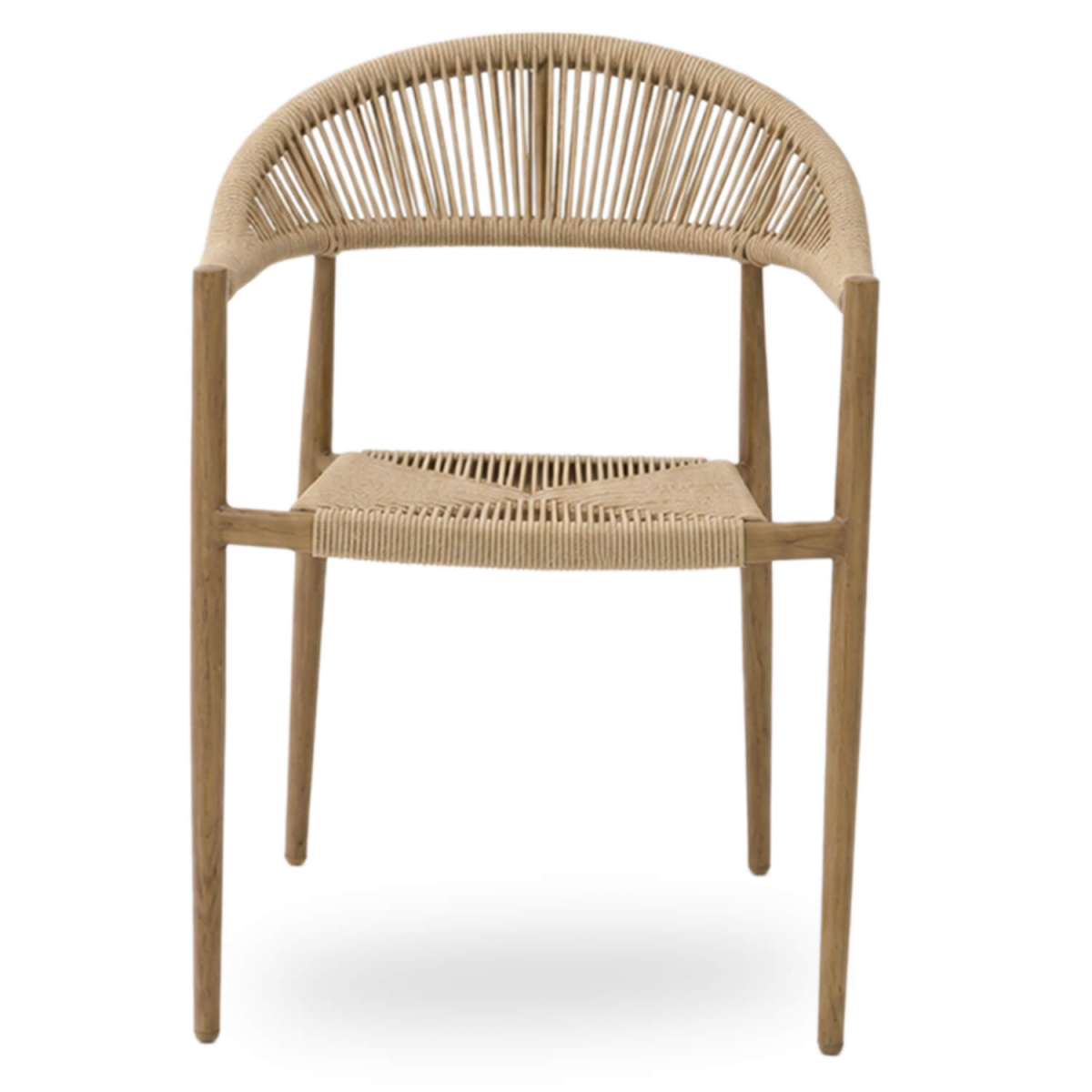 Terrasstoel-VOLGA-Armleuning-Stapelbaar-Naturel-Rattan