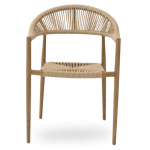 Terrasstoel-VOLGA-Armleuning-Stapelbaar-Naturel-Rattan
