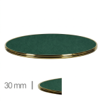Horeca-Tafelblad-Rond-Met-Messing-Rand-TERRASIA-GROEN-3-cm-Dik