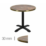 Horeca-Terrastafel-Rond-Met-Messing-Rand-TERRASIA-MARACAIBO-Ø70-cm